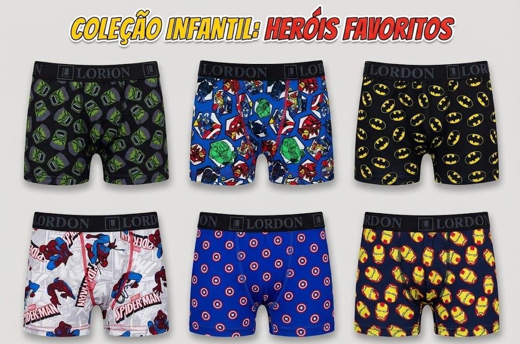 Cueca Boxer Personagens 
