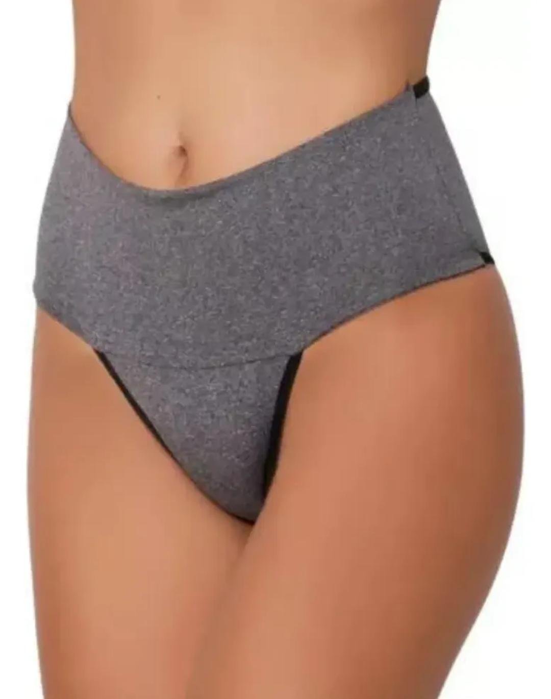Calcinha Cós Alto Grey